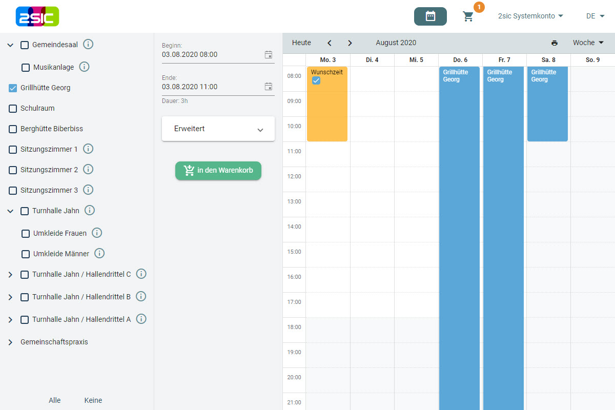 Termin und Dauer selbst bestimmen
